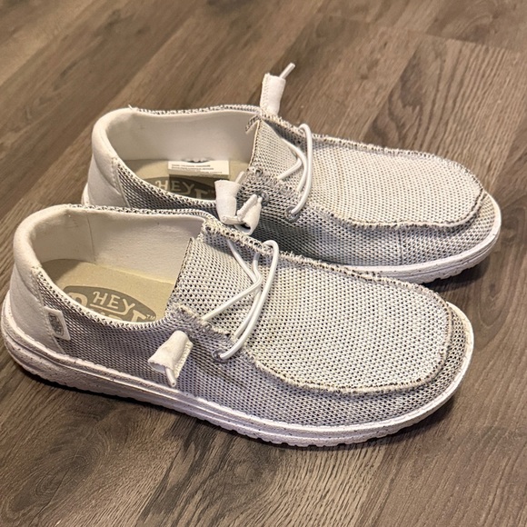 Hey Dude Kids Light Gray Moccasins - Picture 1 of 4